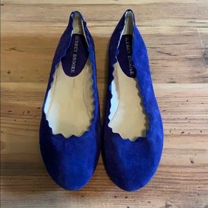 Faux suede flats